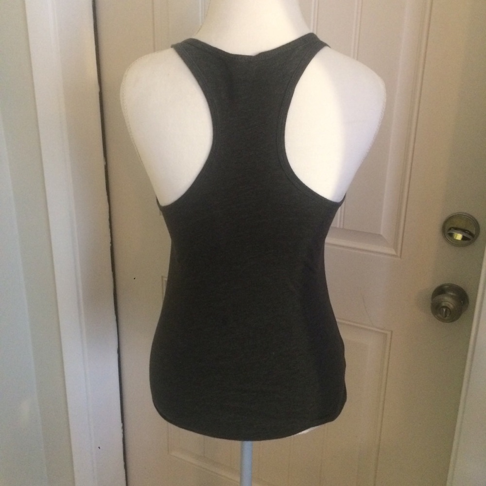 CHIN UP Apparel Gray Racerback Tank Top - Picture 3 of 4